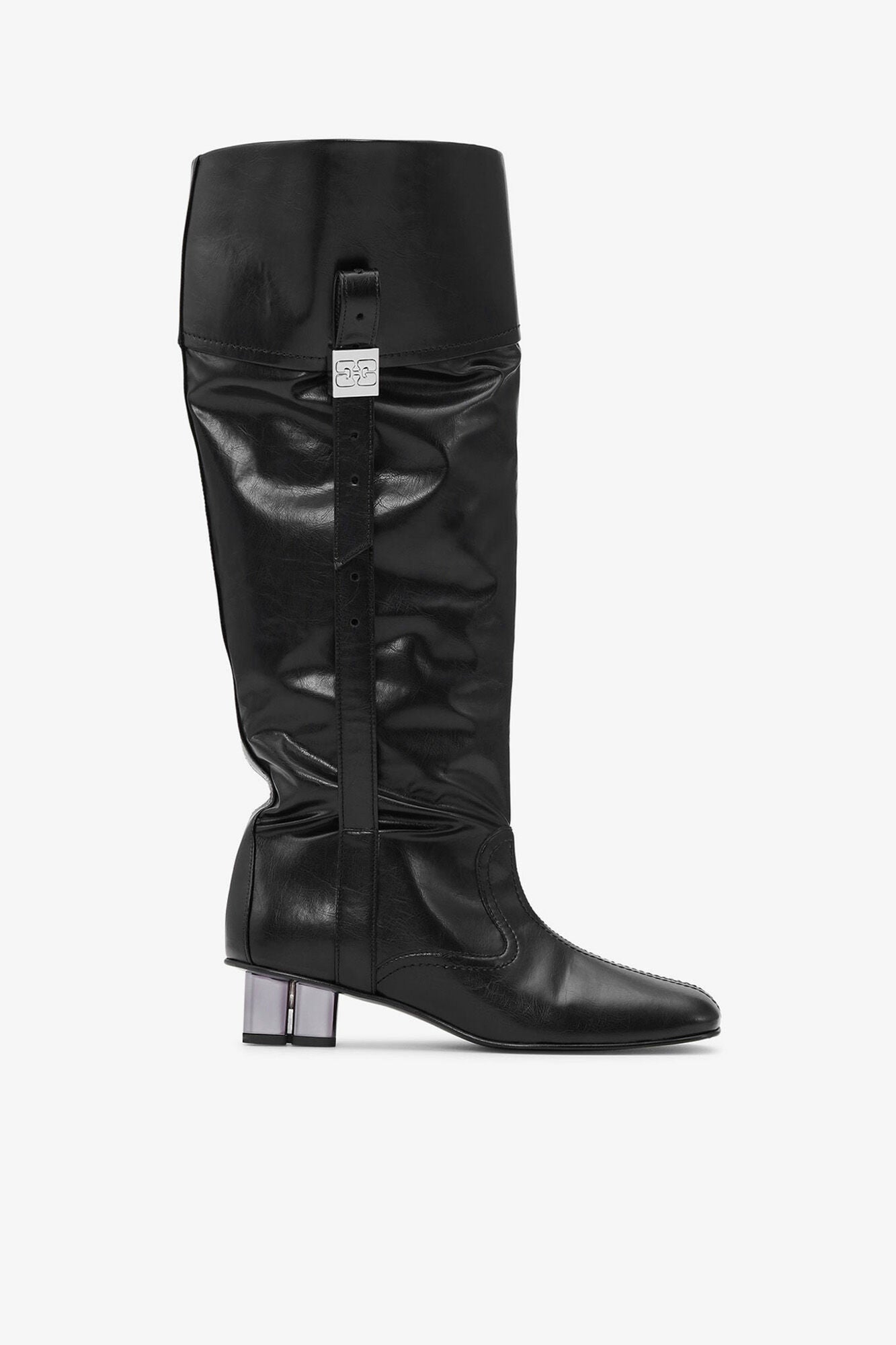 Slouchy Knee Boots in | Black