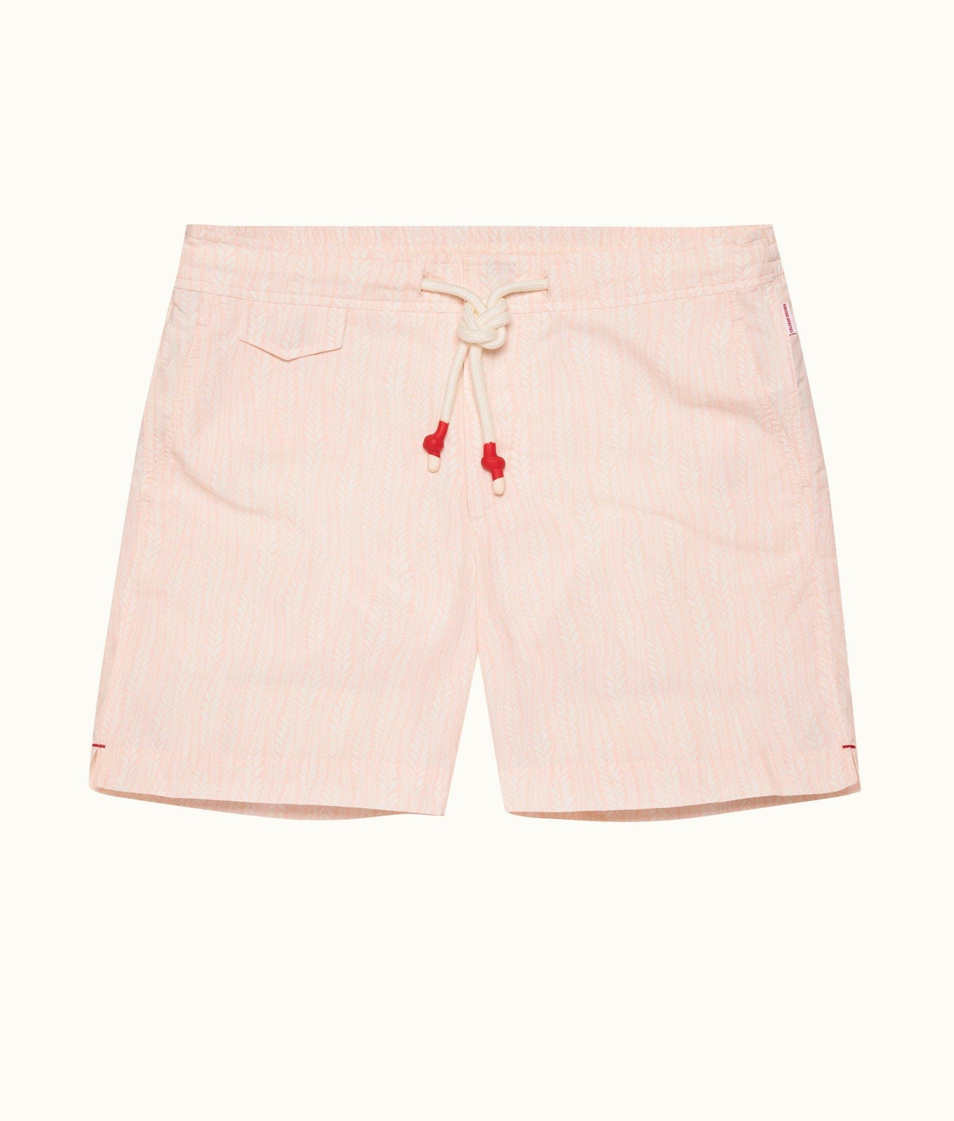 Standard Fern Mid-Length Swim Shorts | Rose/White