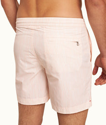 Standard Fern Mid-Length Swim Shorts | Rose/White
