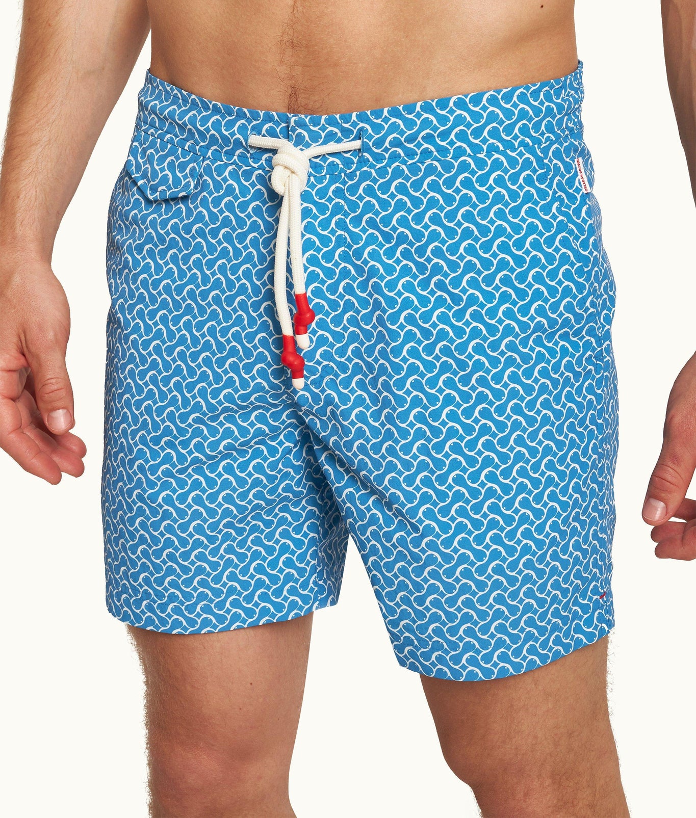 Standard Geometric Mid-Length Drawcord Swim Shorts | Tidal