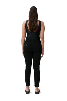 Stretch Cropped Jeans | Black/Black