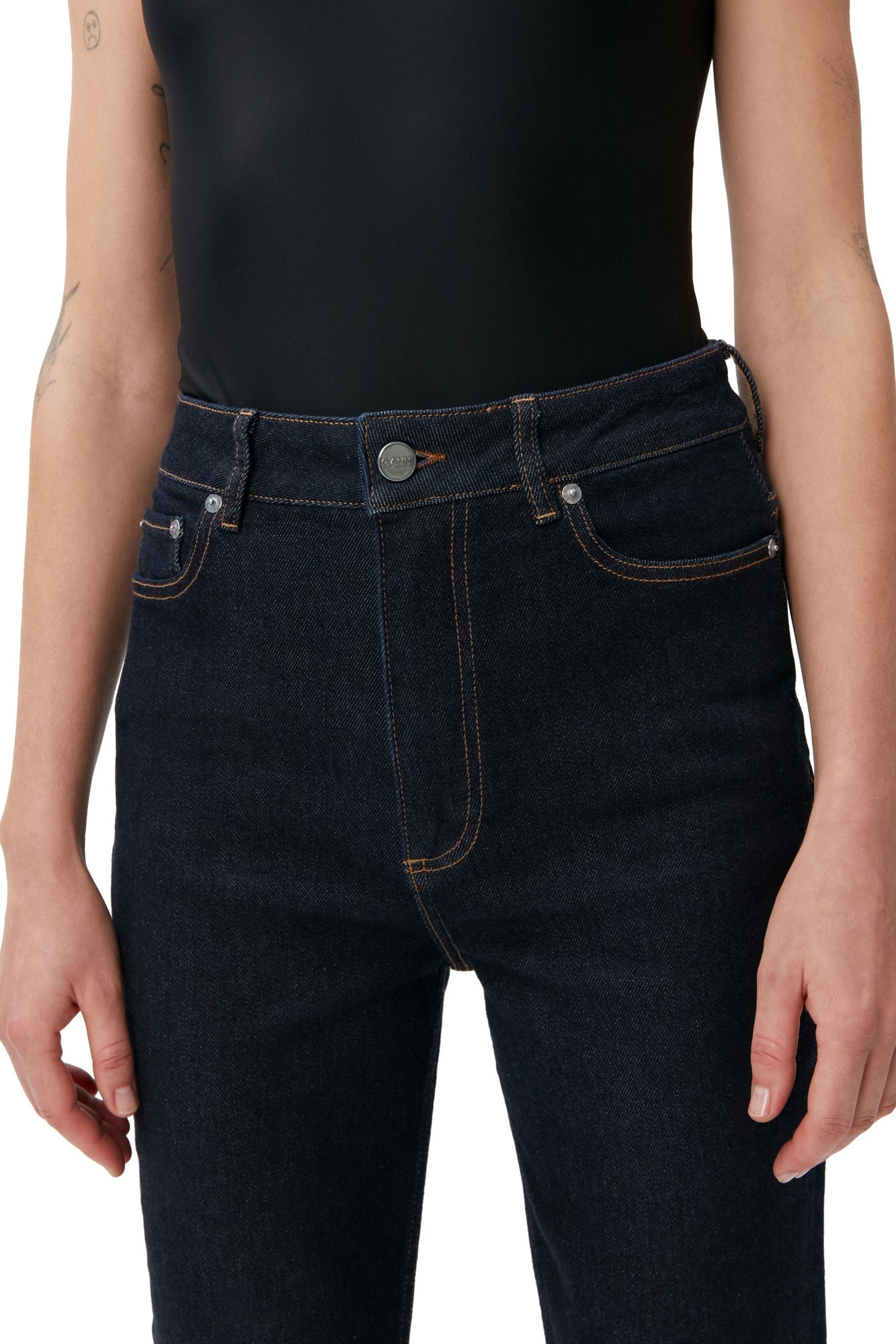 Stretch Cropped Jeans | Indigo