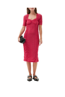 Stretch Lace Ruched Midi Dress | Love Potion