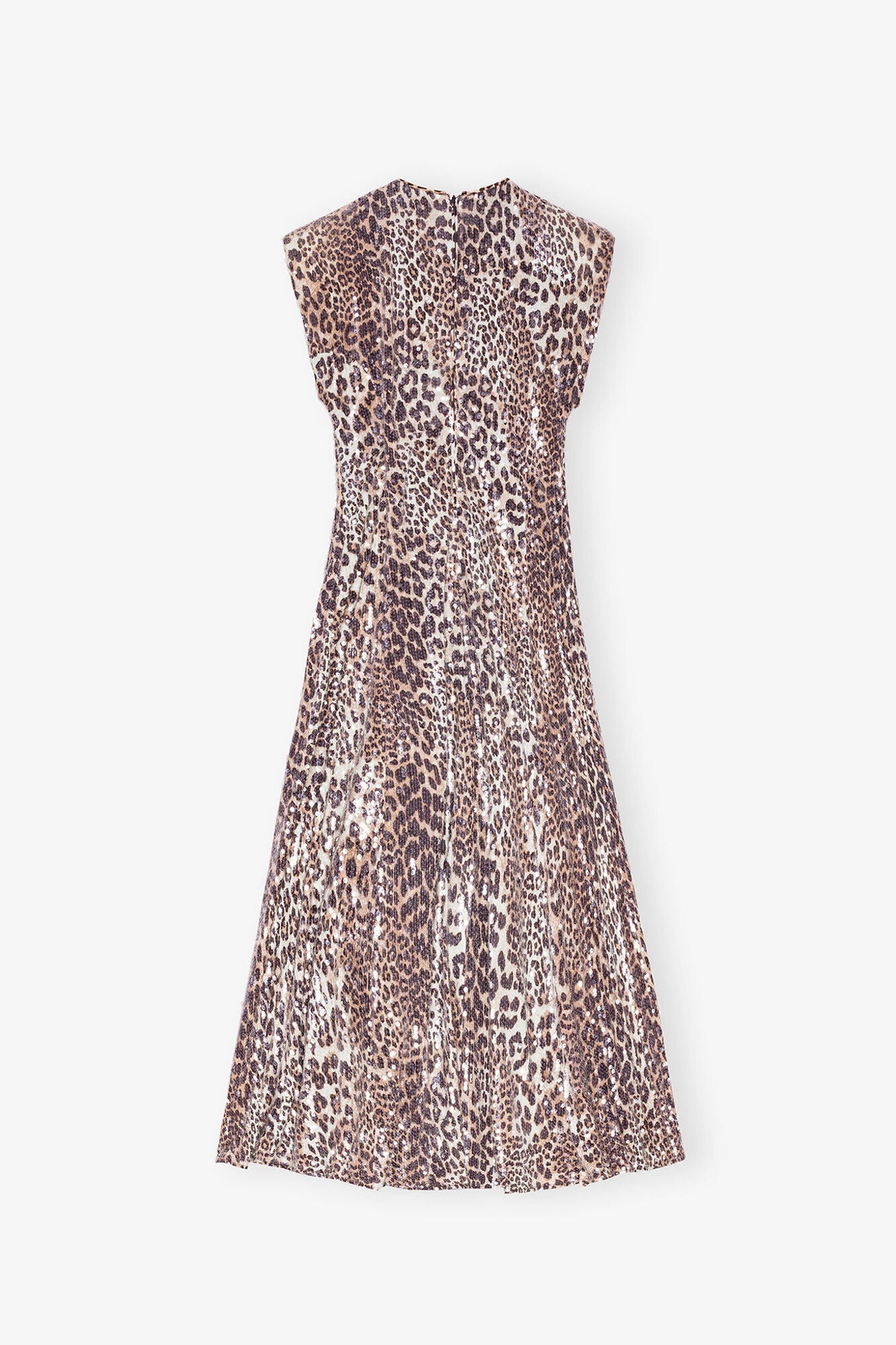 Stretch Sequins Long Dress | Leopard