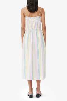 Stripe Cotton Maxi Strap Dress | Multicolour