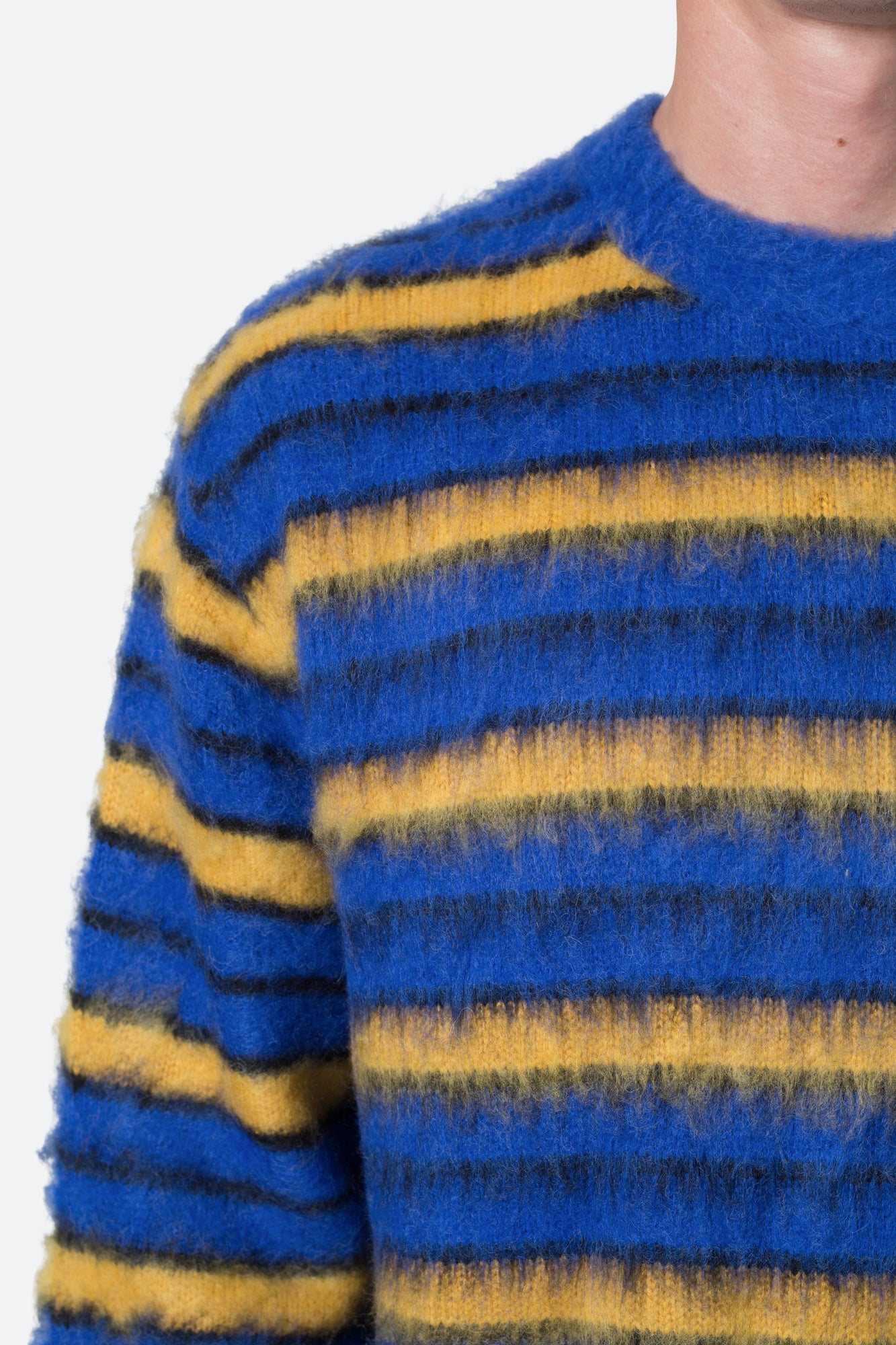 Striped Mohair Sweater | Blue
