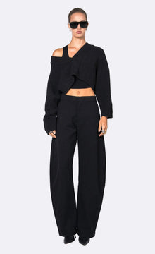 Sam Crop Sweater | Black