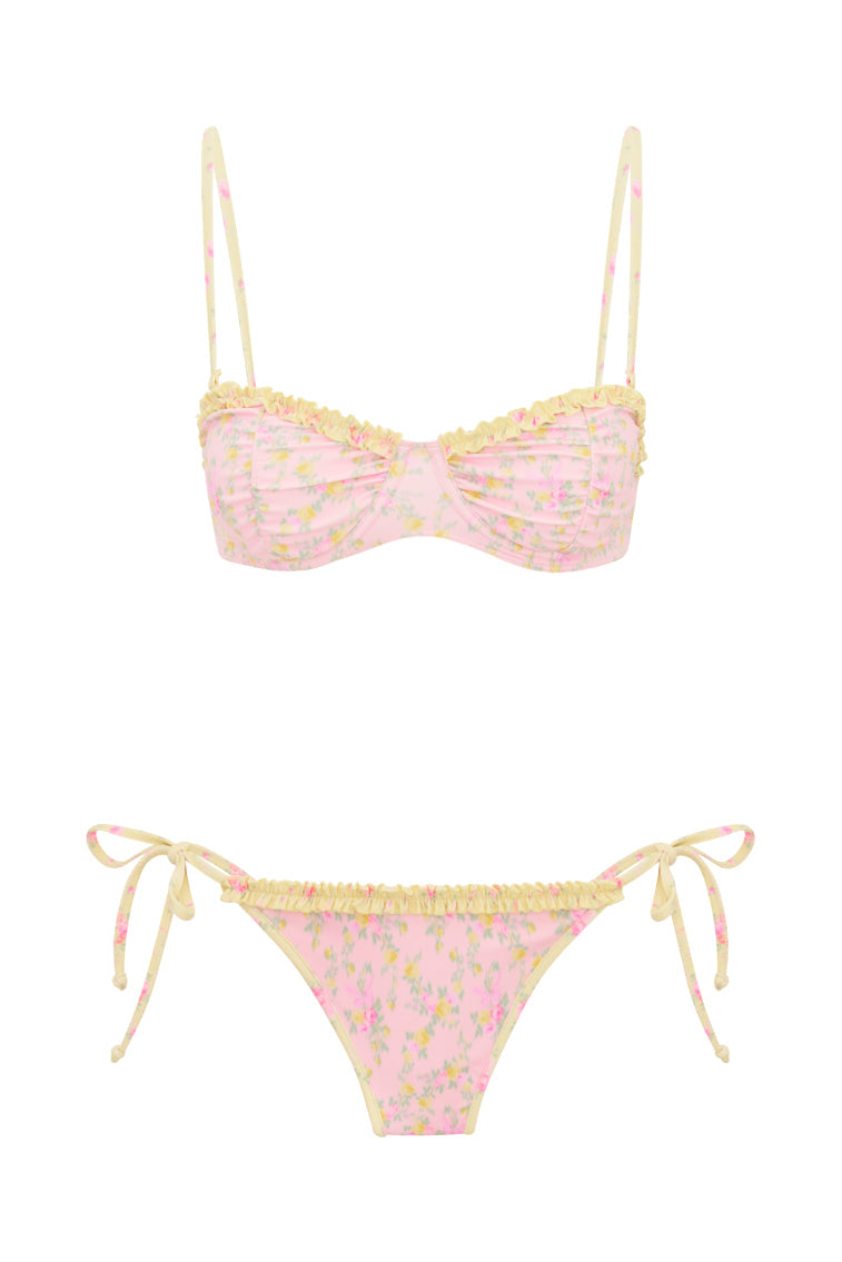 Tallie Floral Bikini | Strawberry Lemonade