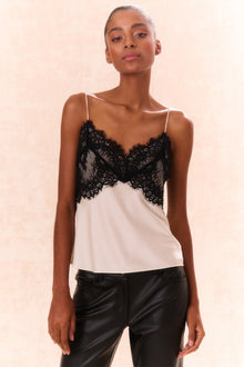 Talulah Lace-Trimmed Cami Top | Cream