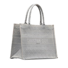 Dior | Pre-Owned Medium Cannage Embroidered Book Tote - I | Gray