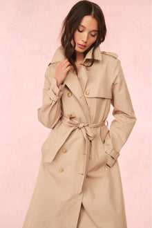 Thiel Bow-Embroidered Trench Coat | Toffee Nude