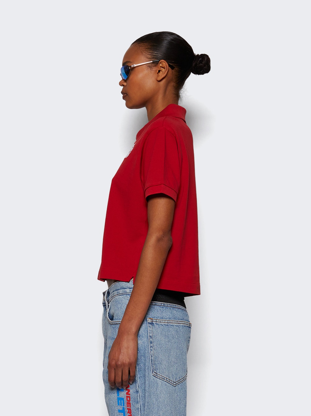 Women | Sporty & Rich | H&w Crest Pique Polo Shirt | Ruby