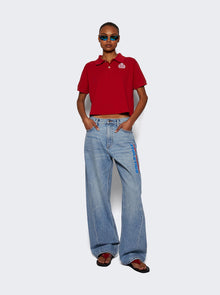 Women | Sporty & Rich | H&w Crest Pique Polo Shirt | Ruby