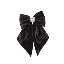 Tracy Satin Hair Bow  | Black