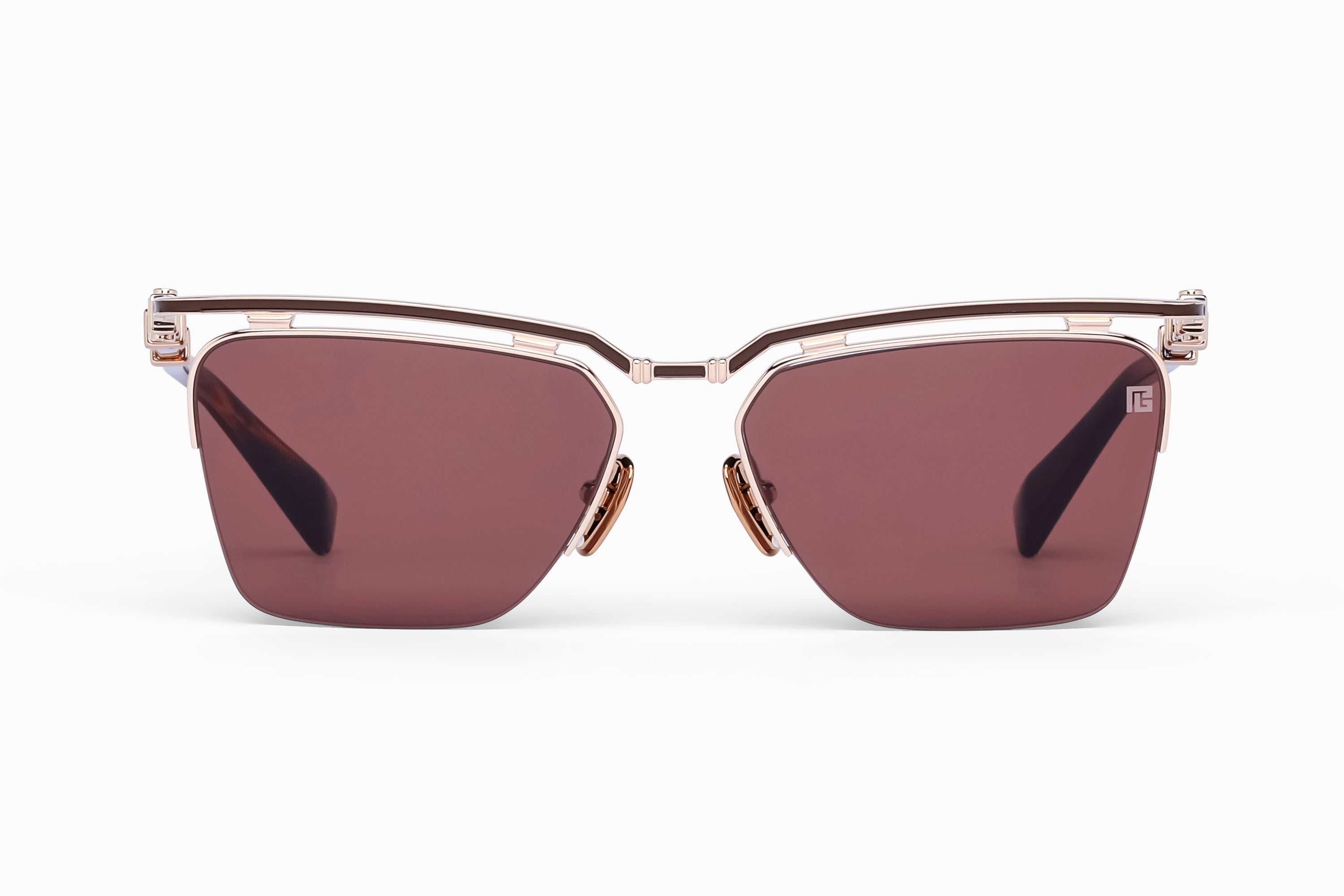 Womens | Triomphe - II Sunglass | Gold - Dark Brown Enamel - Brown Swirl | Dark Brown