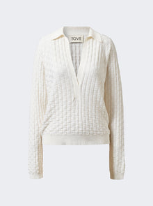 Women | TOVE | Juniper Knitted Top | White