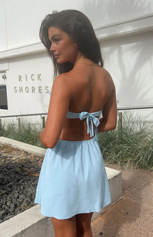 Tenley Strapless Mini Dress | Blue
