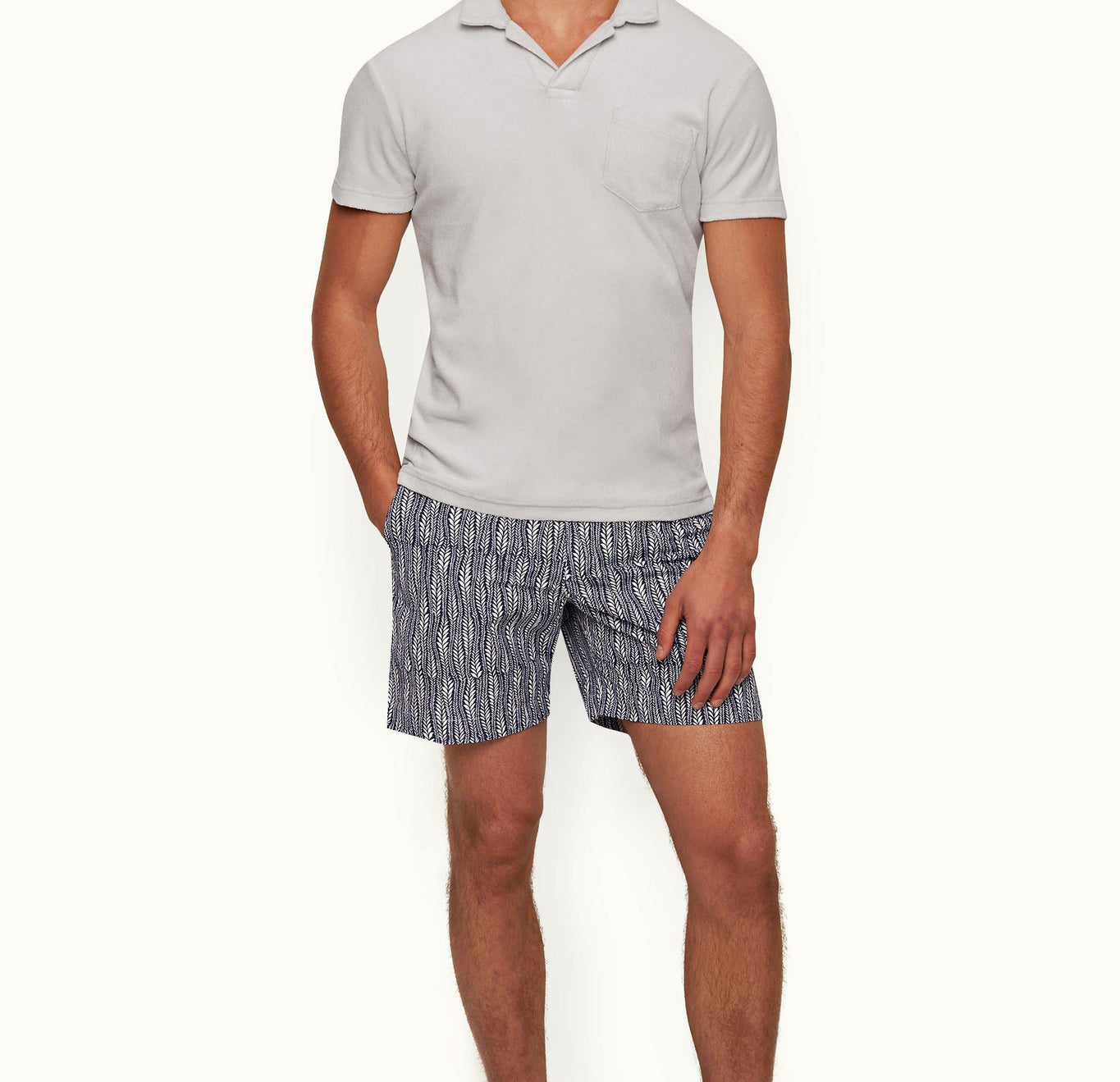 Terry Towelling Tailored Fit Organic Cotton Towelling Resort Polo Shirt | Cinder
