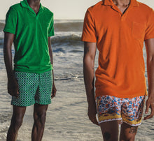 Terry Towelling Tailored Fit Organic Cotton Towelling Resort Polo Shirt | Tiger Lily