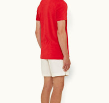 Terry Towelling Tailored Fit Towelling Resort Polo Shirt | Summer Red