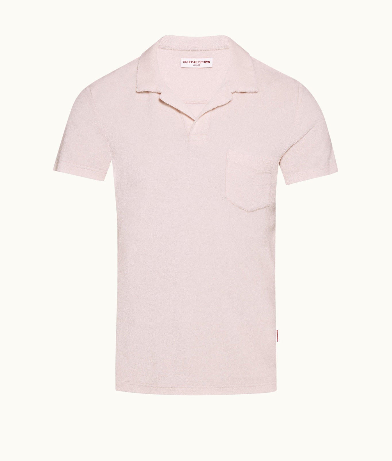 Terry Towelling Towelling Resort Polo Shirt | Shell Pink