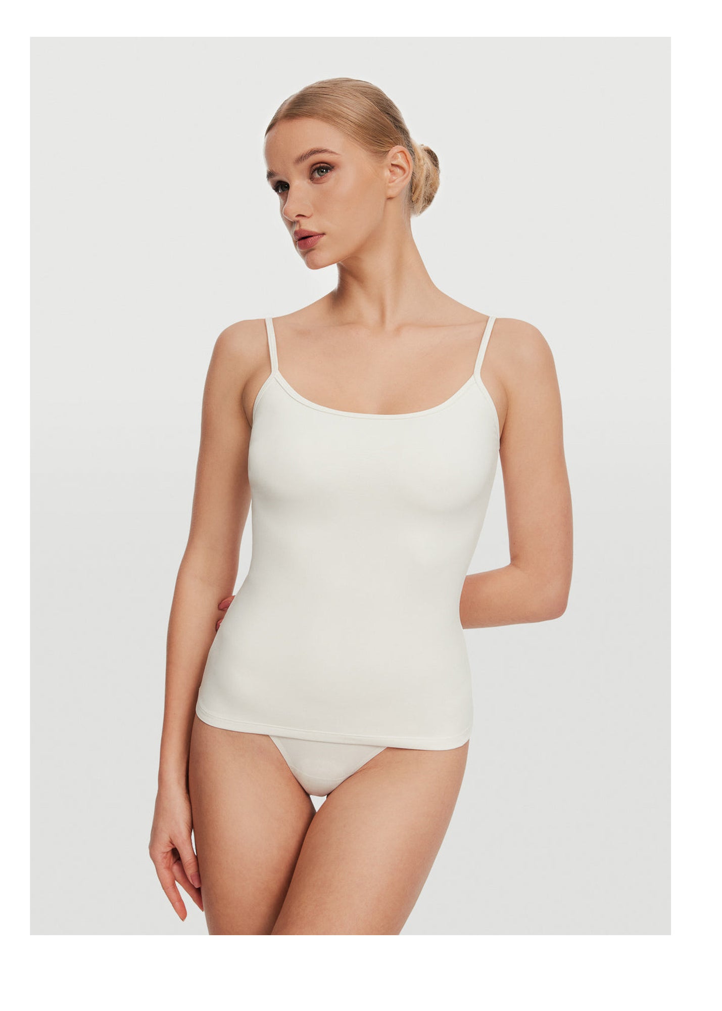 Thin Strap Tank Top | White