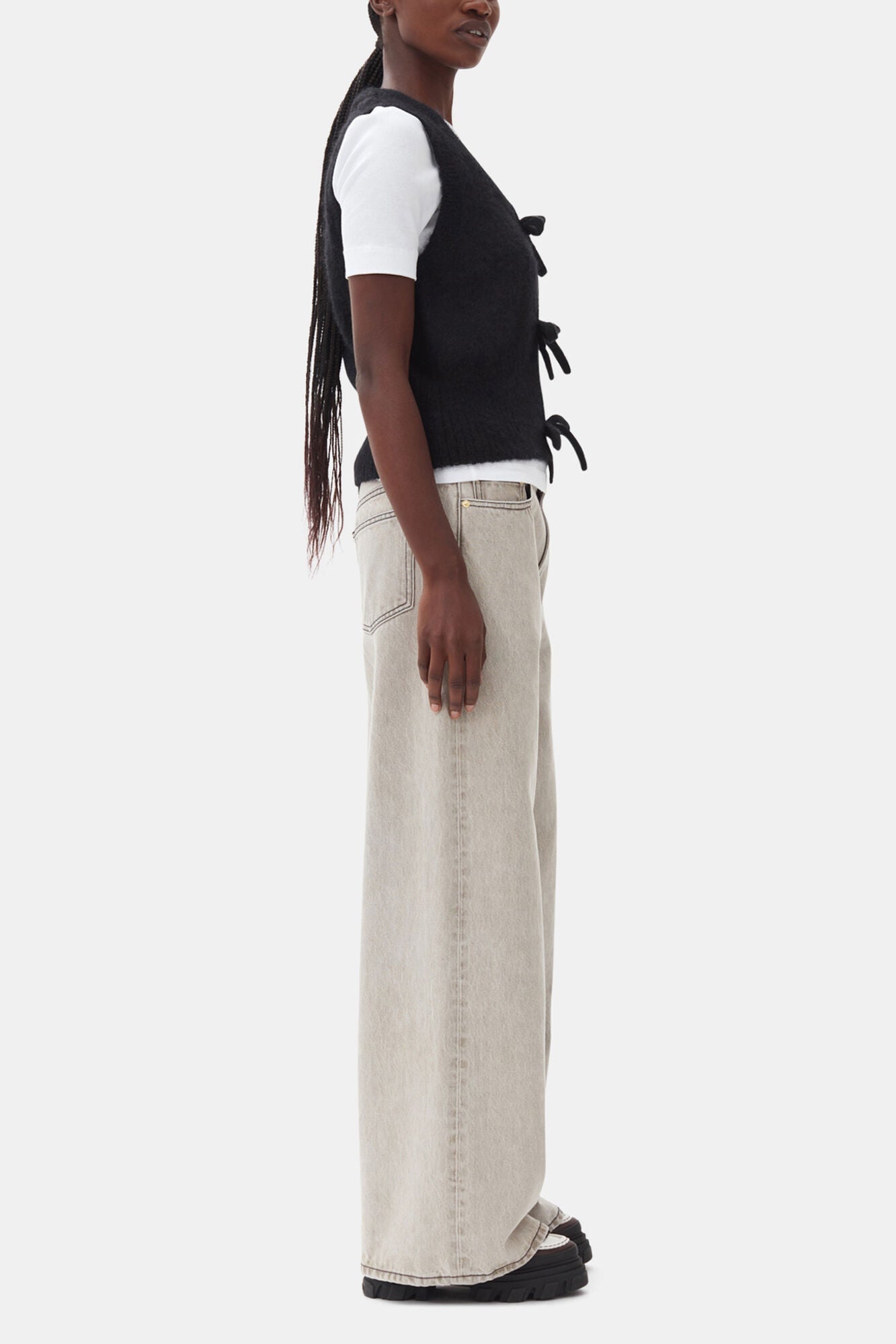 Tie String Vest | Black (V1)
