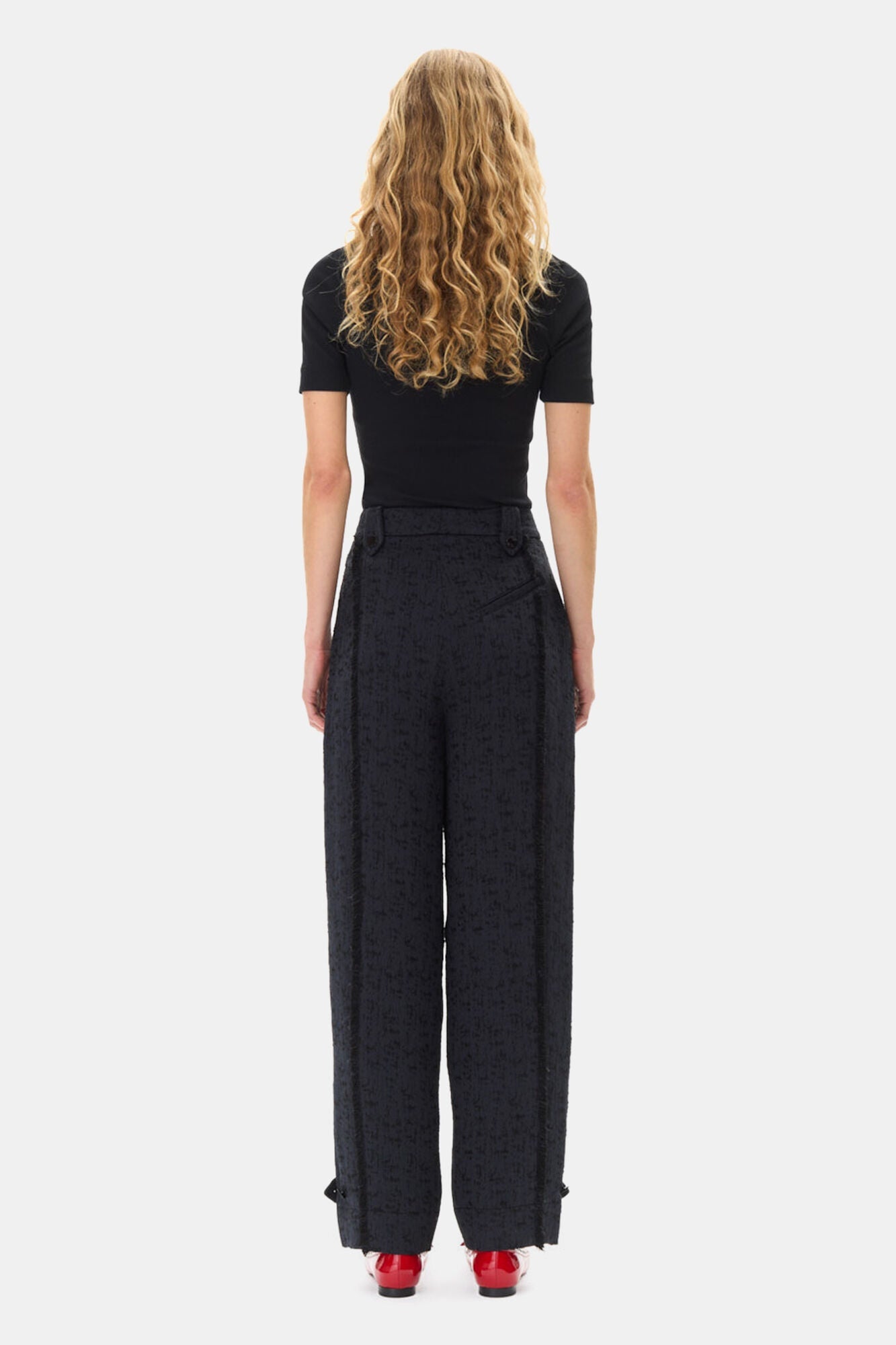 Tweed Suiting Trousers | Black