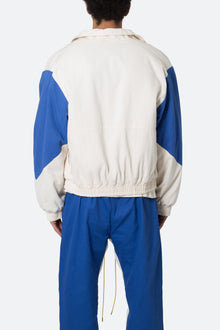Twill Racing Jacket | Blue x Natural