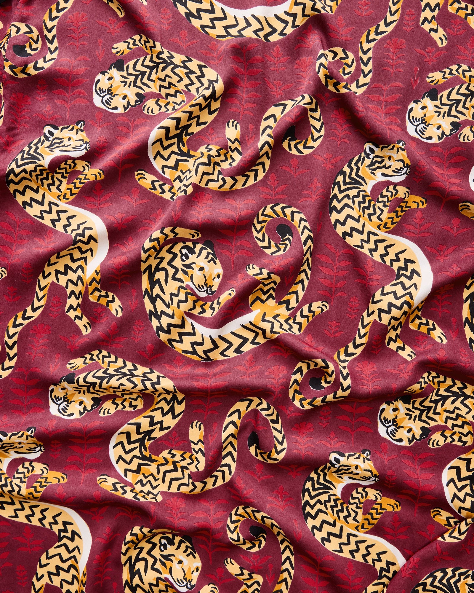 Twisted Tiger - Eco Satin Chelsea Set - Merlot - Printfresh