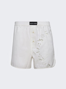 Women | Marine Serre | Regenerated Household Linen Short | White