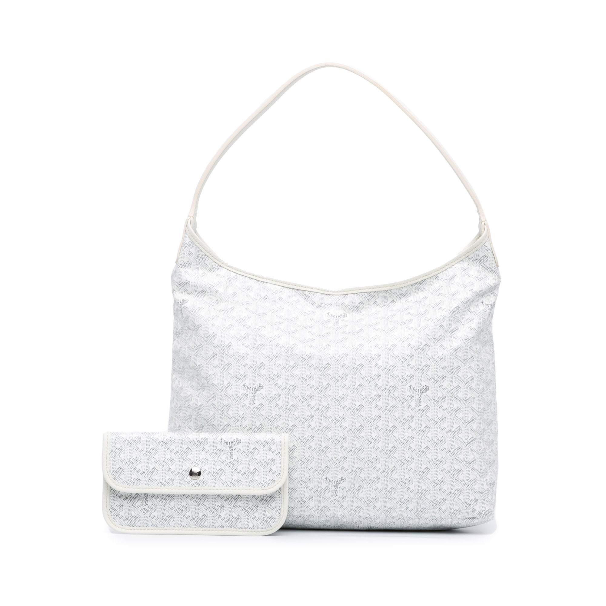 Goyard | Pre-Owned Goyardine Boheme Hobo - II | White