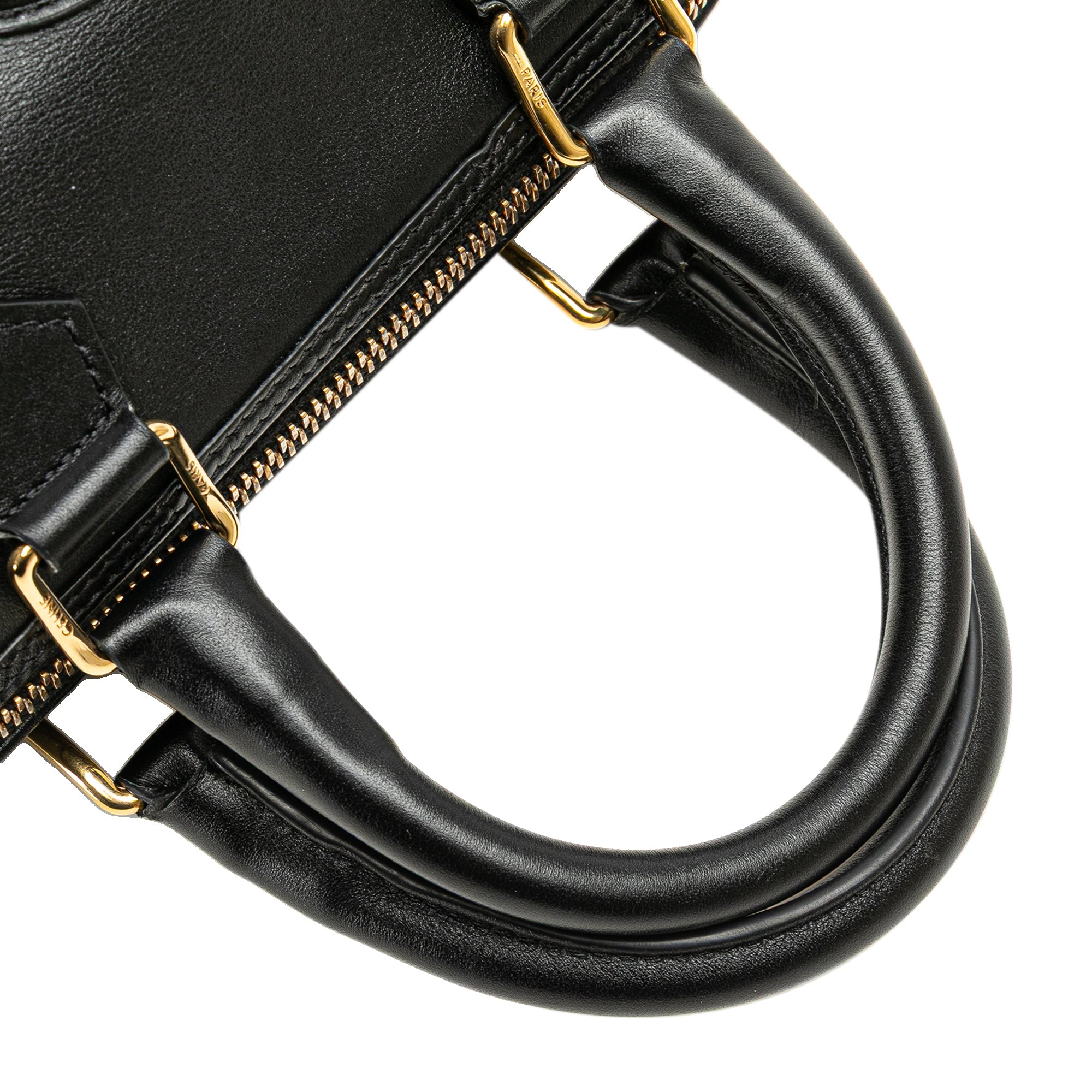 Celine | Pre-Owned Smooth Calfskin Cuir Triomphe Satchel | Black