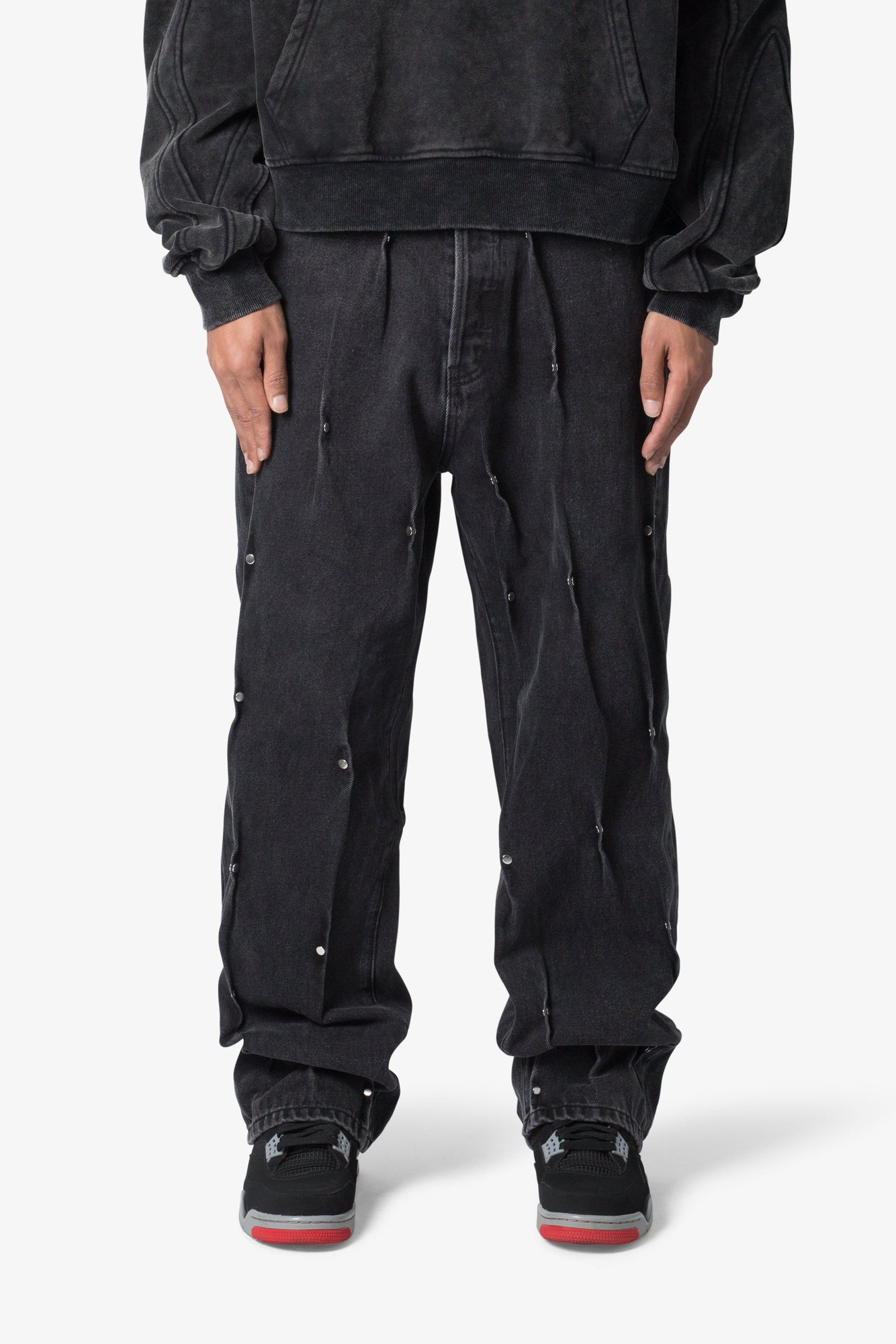 Ultra Baggy Rivet Denim | Black