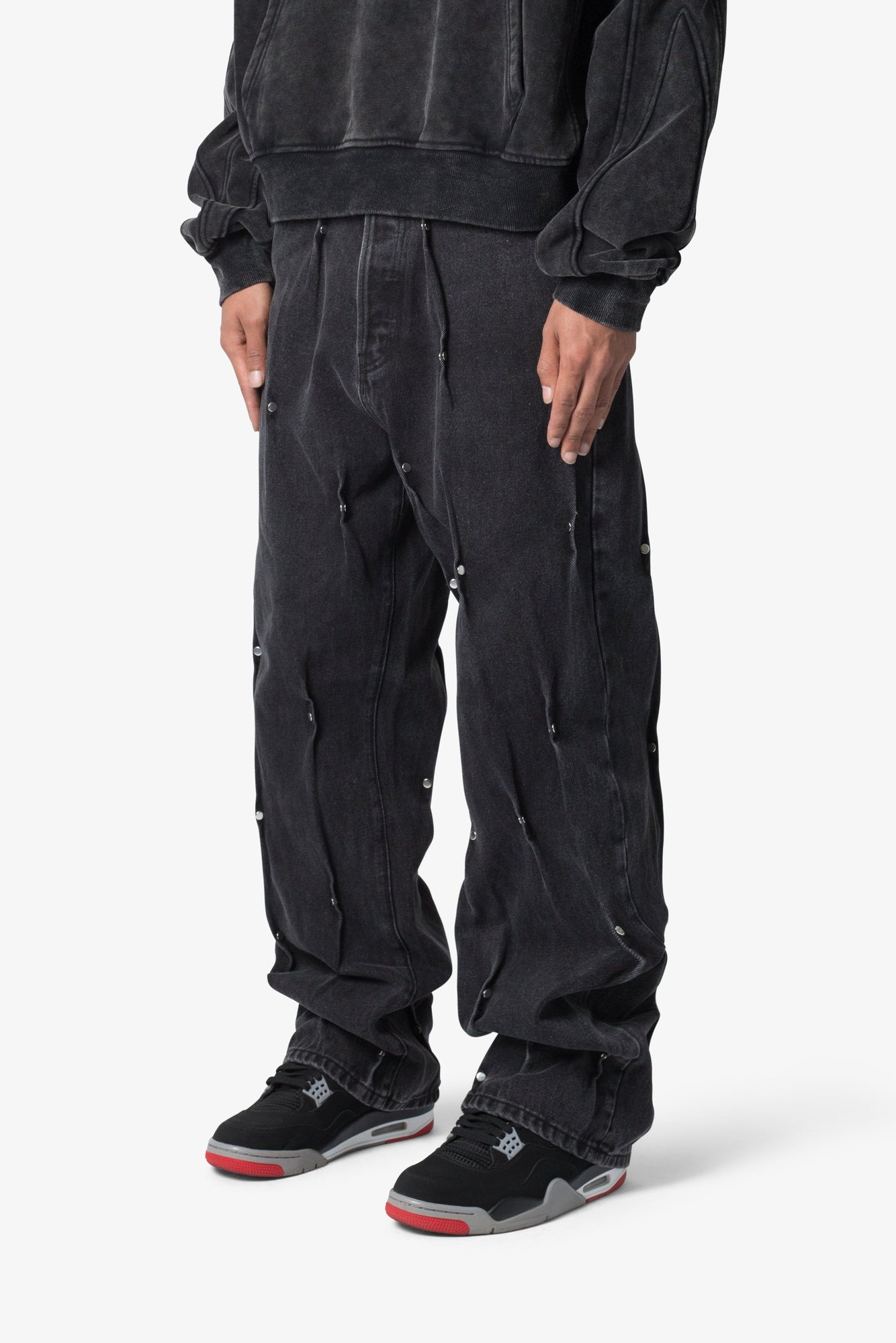 Ultra Baggy Rivet Denim | Black