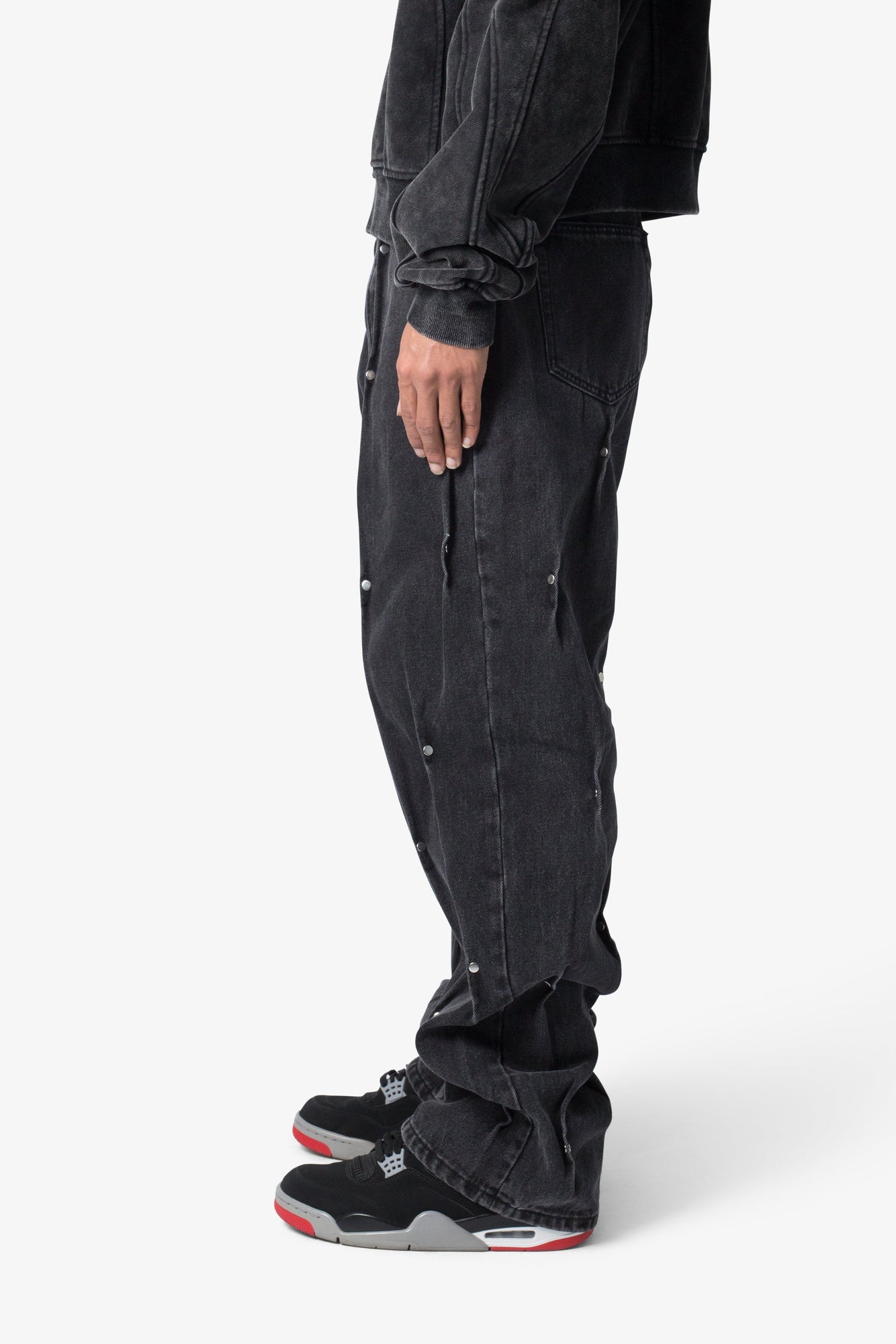 Ultra Baggy Rivet Denim | Black