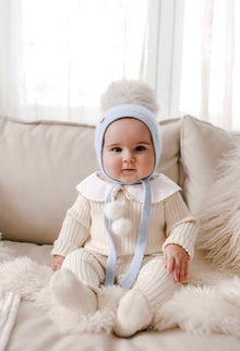 Unisex | Honeycomb Cashmere Bonnet | Blue