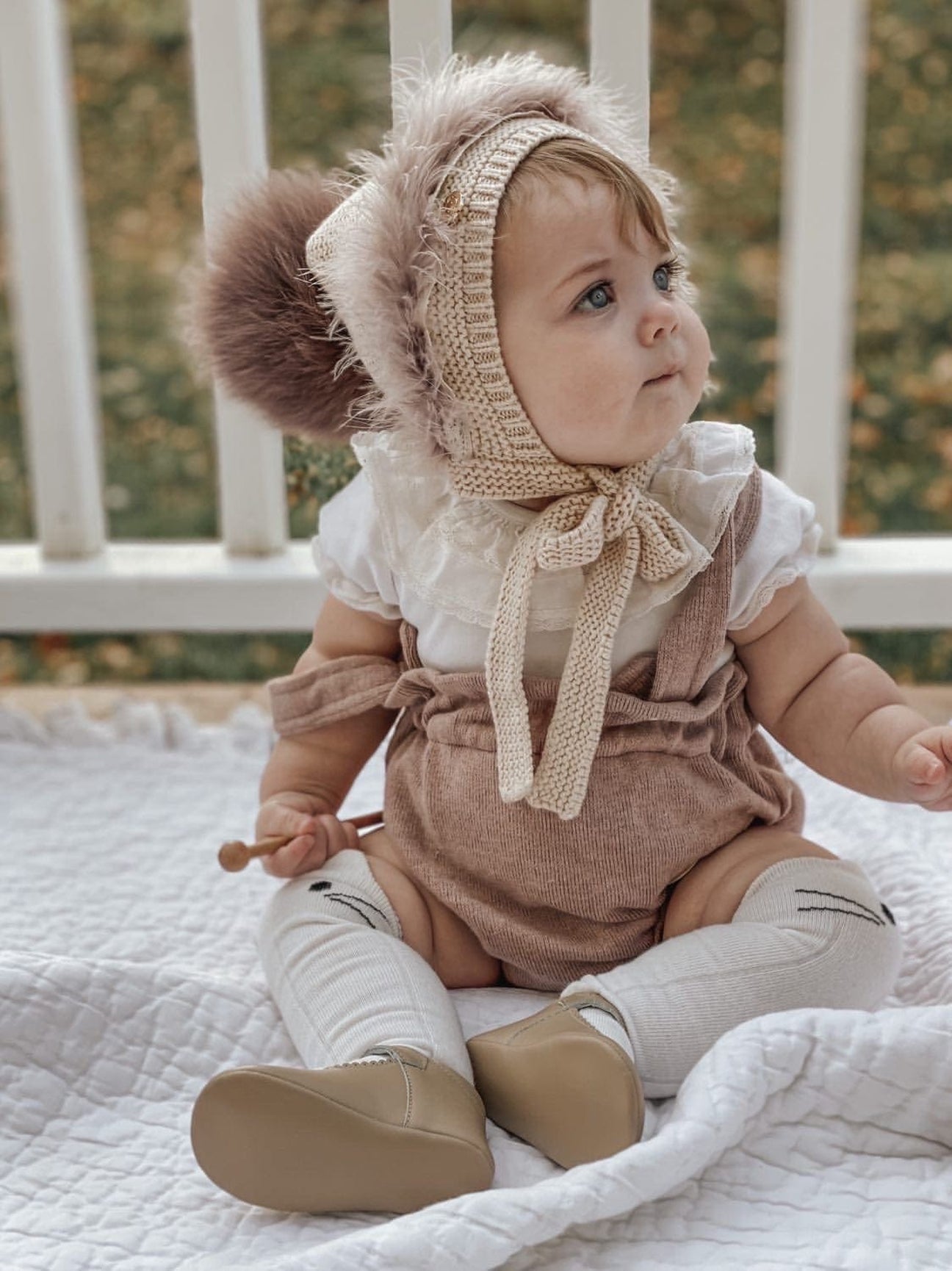 Unisex | Lion Bonnet Eggplant | Beige x Multicolor