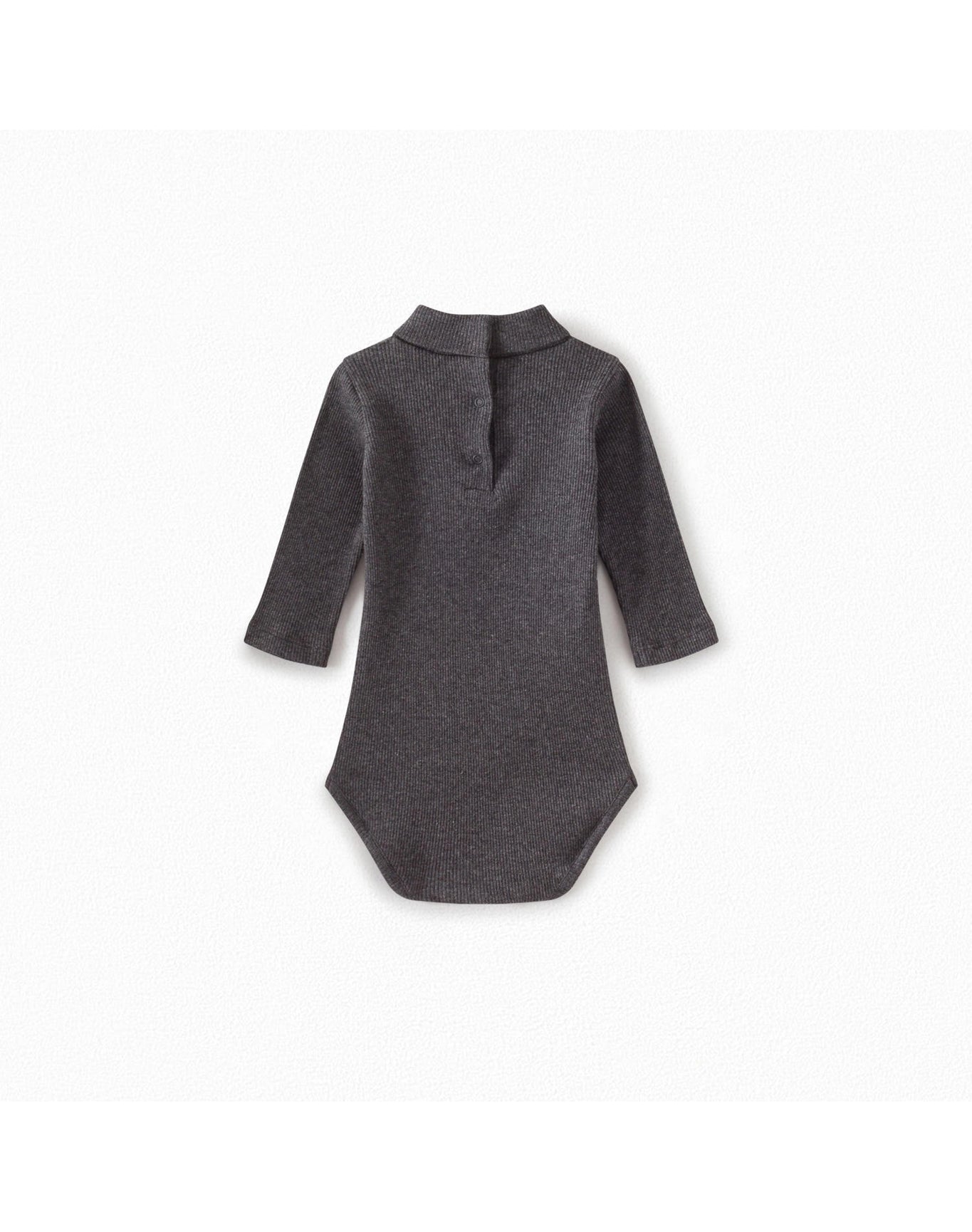Unisex | Turtleneck Onesie | Baby Dark | Heathered Gray