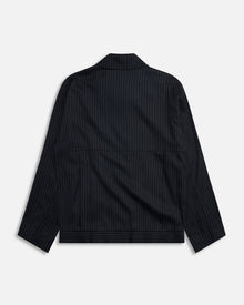 University Pinstripe Jacket | Black