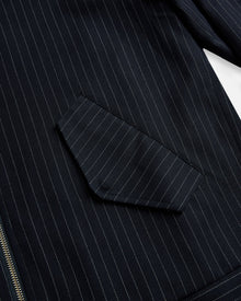 University Pinstripe Jacket | Black