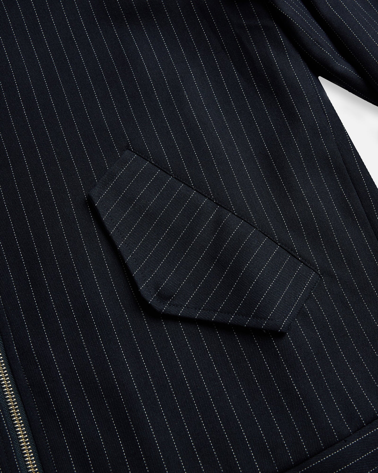 University Pinstripe Jacket | Black