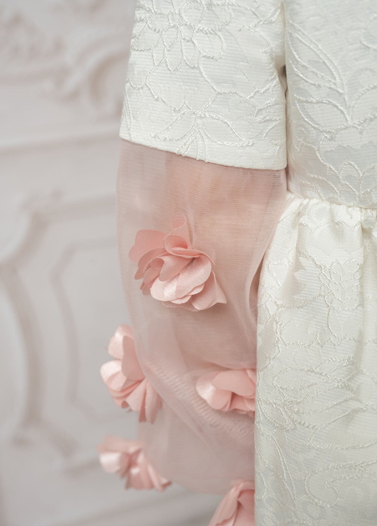 Girl | Cherry Blossom Dress | White x Pink