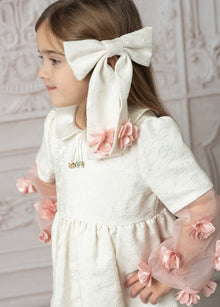 Girl | Cherry Blossom Hair Bow | Pink x White