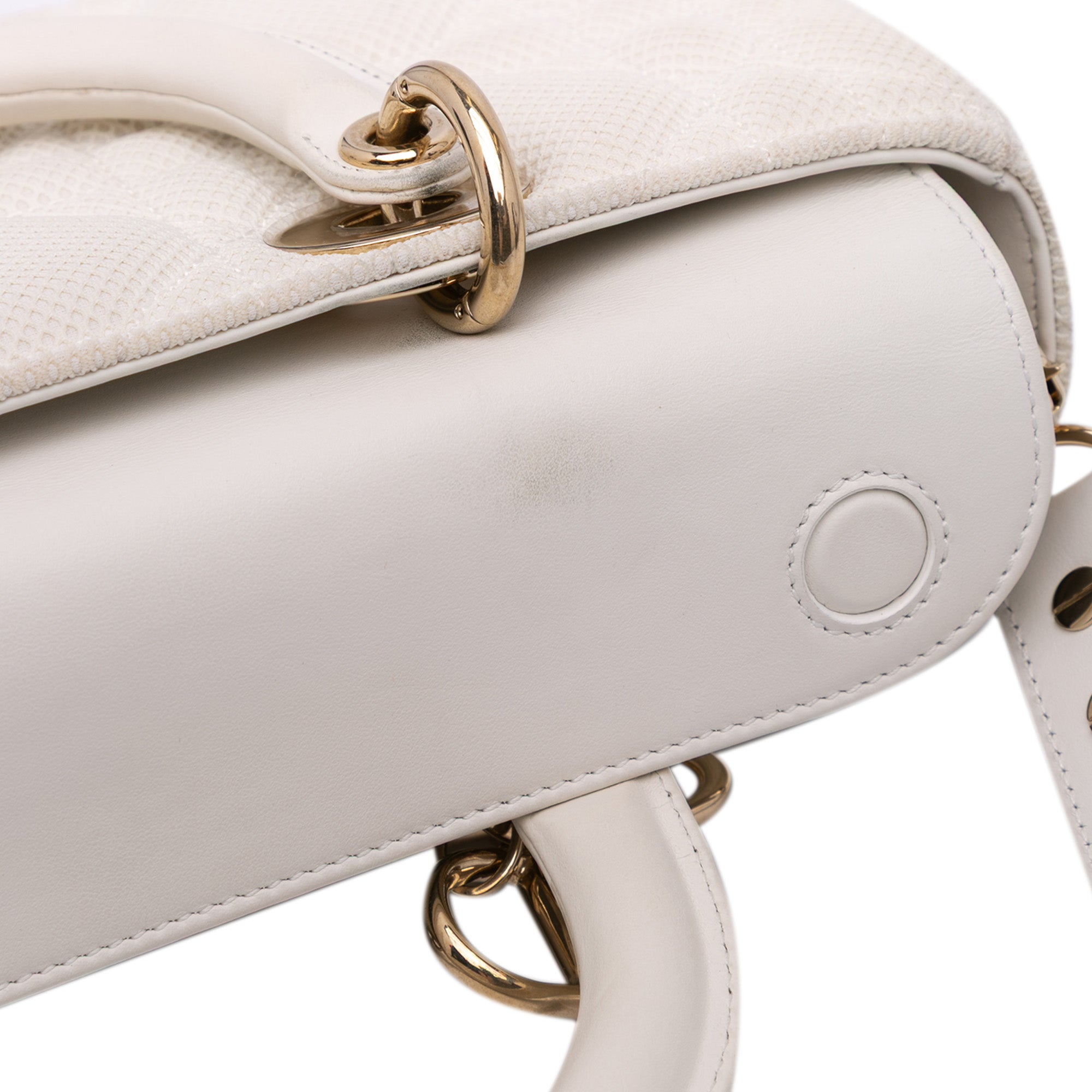 Dior | Pre-Owned Medium Technical Fabric Macrocannage Lady D Joy | White