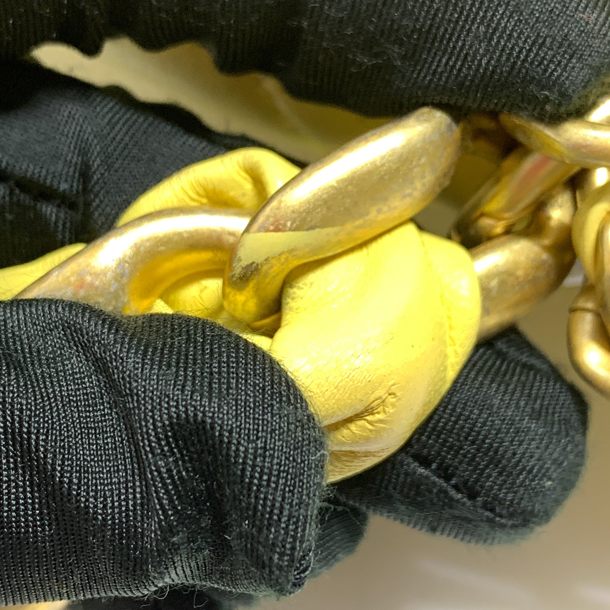 Chanel | Pre-Owned Quilted Lambskin Chain Is More Flap | Yellow