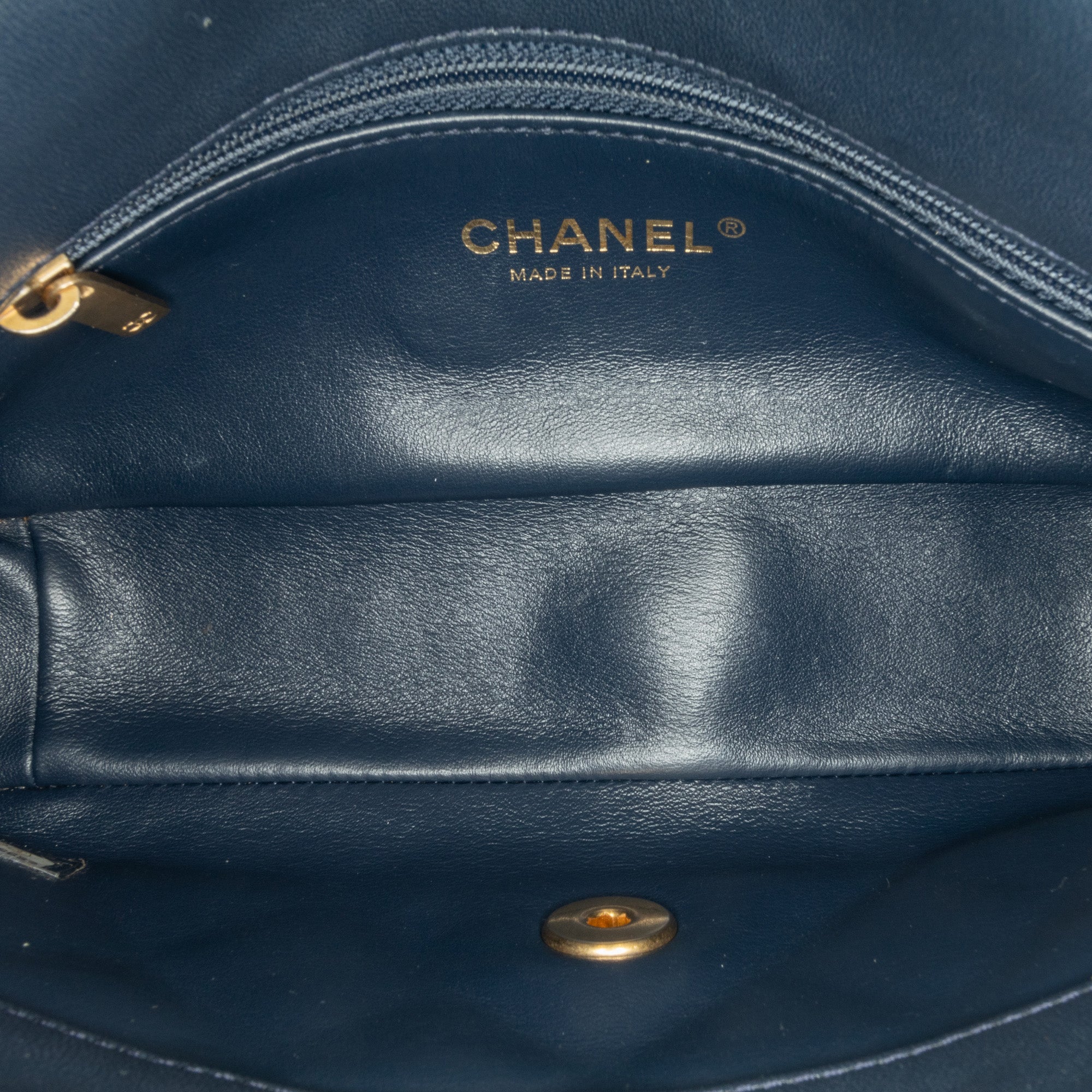 Chanel | Pre-Owned Quilted Lambskin Chain is More Flap | Blue/Navy
