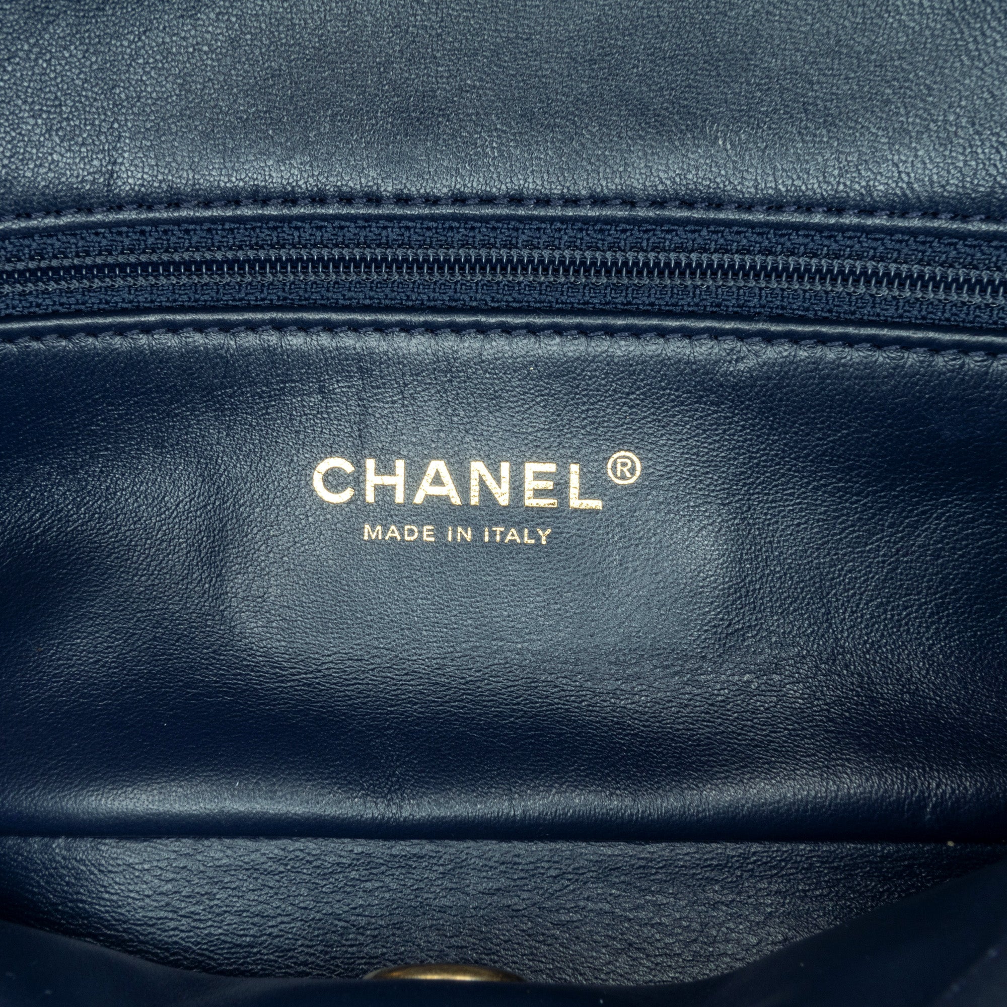Chanel | Pre-Owned Quilted Lambskin Chain is More Flap | Blue/Navy