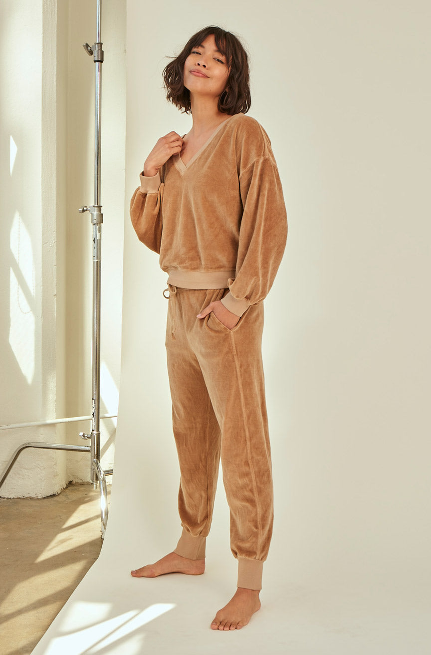 Velour Sweatpant | 70's Gold
