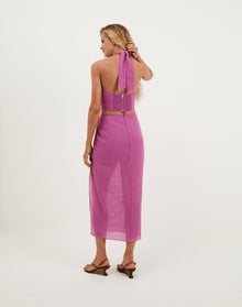 Lily Halter Top - French Rose XS